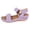 Purple, variant on Wedge Platform Sandals for Women Open Toe Lightweight Walking Sandals Fashion Metallic Non Slip Travel Beach Shoes Purple Size 9