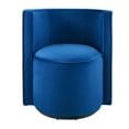 thumbnail image 5 of Modway Della Performance Velvet Fabric and Iron Swivel Chair in Navy, 5 of 9
