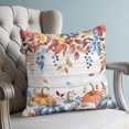 thumbnail image 4 of Pillow Covers 18x18 Set of 2, Fall Blue Pumpkins Throw Pillow Covers Decorative Couch Cushion Cover, Thanksgiving Eucalyptus Farm Wooden Plank Microfiber Soft Pillowcases for Bedroom Living Room Sofa, 4 of 9