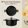 thumbnail image 4 of Carote Titanium Non-Stick Dutch Oven,Large Capacity Stockpot with Lid, Induction Compatible, Dishwasher Safe, 6.75QT, Black, 4 of 9