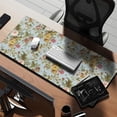 thumbnail image 2 of Long Mouse Pads for Desk,Pioneer Flower Floral Print Pattern Desk Mats on Top Of Desks, Desk Mouse Pad Extra Large with 3mm Non-Slip Base and Stitched Edge for Gaming,Office,Work,Home 35.4"x15.7", 2 of 6
