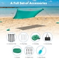 thumbnail image 3 of Gymax 10x9 FT Portable Beach Canopy Tent Shelter w/ Sand Anchor Carry Bag Green, 3 of 8