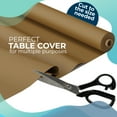 thumbnail image 4 of Exquisite 100 ft. x 40 in. Gold Plastic Disposable Tablecloth Rolls - Solid Print, 4 of 8