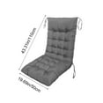 thumbnail image 3 of geerera Rocking Chair Cushion, Tufted High-Back & Seat Pad, Thickened Comfort, 43x20 Inch, with Secure Ties, for Indoor & Outdoor Use, 3 of 6