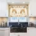 thumbnail image 5 of Yayeee Kitchen Curtains Tier Pair Light Filtering 27"x36" Rod Pocket Short Cafe Window Panel, Retro Rainbow, 5 of 7