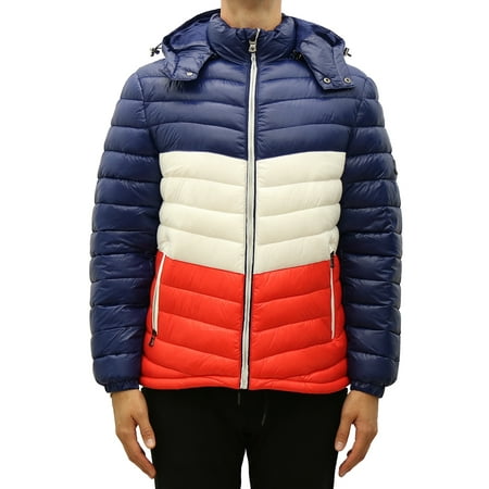 Men's Heavyweight Quilted Shell Hooded Puffer Jacket (Best Hard Shell Jacket For Skiing)