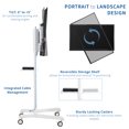 thumbnail image 3 of VIVO White Mobile Portrait to Landscape TV Cart for 32" to 88" Flat Screens, 3 of 8