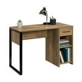 Mainstays Wood/Metal Desk, Rustic Weathered Oak Finish