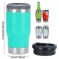thumbnail image 2 of 4 in 1 Travel Mug and Can Insulator for 14oz Can and Beer Bottle Stainless steel Vacuum Insulated Cup and Thermocooler (Light Blue), 2 of 7