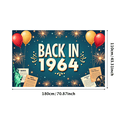 thumbnail image 3 of LUUFILx 1960s Backdrop Banner Retro Party Decorations Vintage Background Photo Booth Props Reunion Decor Music Themed Event Supplies Celebration, 3 of 9