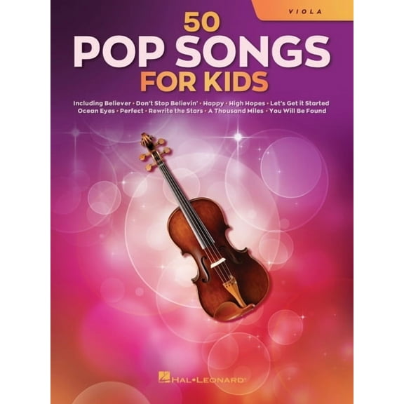 50 Pop Songs for Kids for Viola, (Paperback)