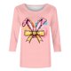 thumbnail image 3 of Camisetas Casuales de las Mujeres Impresas 3/4 Manga Cuello Redondo Blusa, Moda Ligera Superior para el Hogar Y el Uso Diario, Cómoda Imitación de la Tela Del Estante, 3 of 8