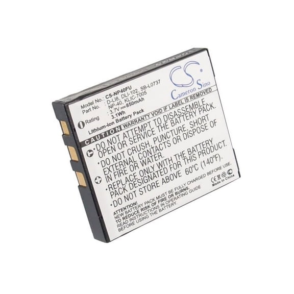 Replacement Battery For BenQ 3.7v 850mAh / 3.15Wh Camera Battery
