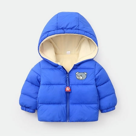 

DENGDENG Toddler Baby Child Children Kids Long Sleeve Hooded Thicken Coat Zip Up Fleece Jacket Warm Winter Outerwear 1Y-9Y