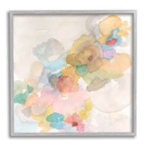 Stupell Industries Modern Abstract Floral Shapes Painting Gray Framed Art Print Wall Art, Design by Jodi Fuchs