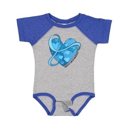 

Inktastic Prostate Cancer Awareness Light Blue Ribbon Around Heart Boys or Girls Baby Bodysuit