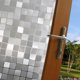 thumbnail image 3 of Película adhesiva para ventanas sin electricidad estática, con protección solar y sombreado esmerilado para baño, dormitorio, sala de estar, mosaico grande 3D, 3 of 5