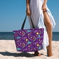 thumbnail image 6 of Sigee Retro 80s Style Print Extra Large Waterproof Beach Travel Bag with Zipper - Durable and Versatile for Vacation, Gym, and Daily Use, 6 of 7