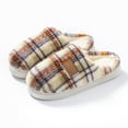 thumbnail image 4 of Winter Slippers for Women Classic Plaid Memory Foam Shoes Fuzzy Indoor And Outdoor Thick Sole Warm Womens Slippers, 4 of 4
