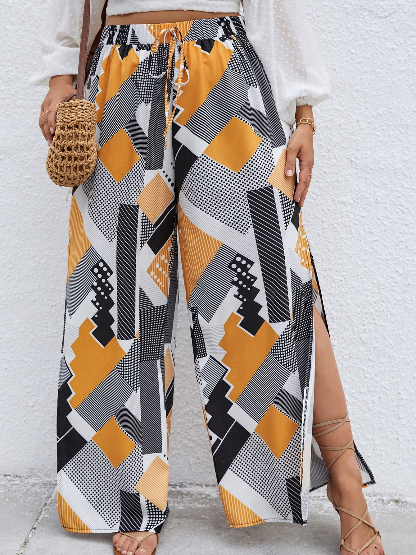 Casual Women's Plus Size Geo Striped 