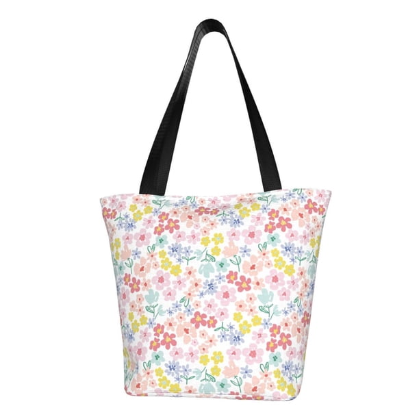 Easygdp Retro Floral Bolso de Hombro para Mujer, Bolso Bandolera y Cartera de Mano Elegante para Uso Diario