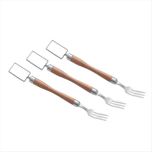 Cortador de Frutas de Acero Inoxidable 2 en 1, Cortador de Sandía, Cortador de Sandía Portátil de Acero Inoxidable de Doble Cabezal (3 Piezas)
