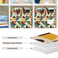 thumbnail image 4 of Yayeee Foldable Storage Basket for Shelves with Handles Set of 2 Waterproof Cloth Bins, Beige Geometric, 4 of 7