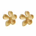 thumbnail image 1 of Ruifaya Pendientes retro de flores de metal con textura mate para mujeres y niñas, joyería de fiesta de moda, 1 of 1
