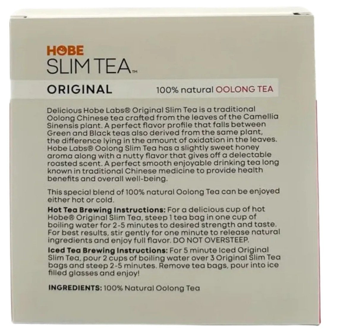 Hobe Labs Slim Original Tea - 1 Box/60 Bags : Target