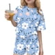 thumbnail image 1 of Vestido de Verano con Mangas Impresión de Ocio Cuello Redondo Mangas Cortas Y Pantalones Cortos Set de Dos Piezas para Niños Lindo Conjunto de Verano, 1 of 8