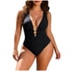 thumbnail image 1 of Trajes de Baño de Corte Alto para las Mujeres Correa sin Espalda Color Sólido con Cojín de Pecho Verano Inalámbrico, 1 of 7