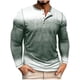 thumbnail image 2 of Blusas y camisas de manga larga con cuello redondo y degradado para hombre, blusas casuales con botones y cuello redondo, blusas de poliéster para hombre, 2 of 7