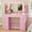 Pink, variant on Lacoo Vanity Desk with Mirror & Lights, Makeup Vanity Set with 7 Drawers & Shelves, Vanity Table for Bedroom, White