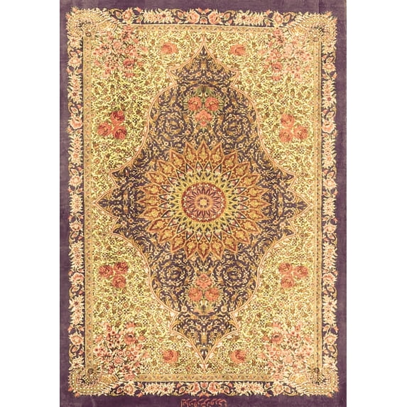 Ahgly Company Indoor Rectangle Persian Brown Traditional Area Rugs, 6' x 9'
