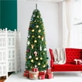 thumbnail image 5 of Yaheetech 7.5ft Fir Pencil Slim Artificial Christmas Tree with Foldable Stand, Green, 5 of 13