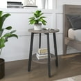 thumbnail image 2 of Side Table Set of 2, Small Round End Table with Storage Shelf for Small Space, 2-Tier Bedside Table Sofa Couch Table, Nighstands Set of 2 Accent Table for Living Room, Bedroom, Grey, 2 of 5