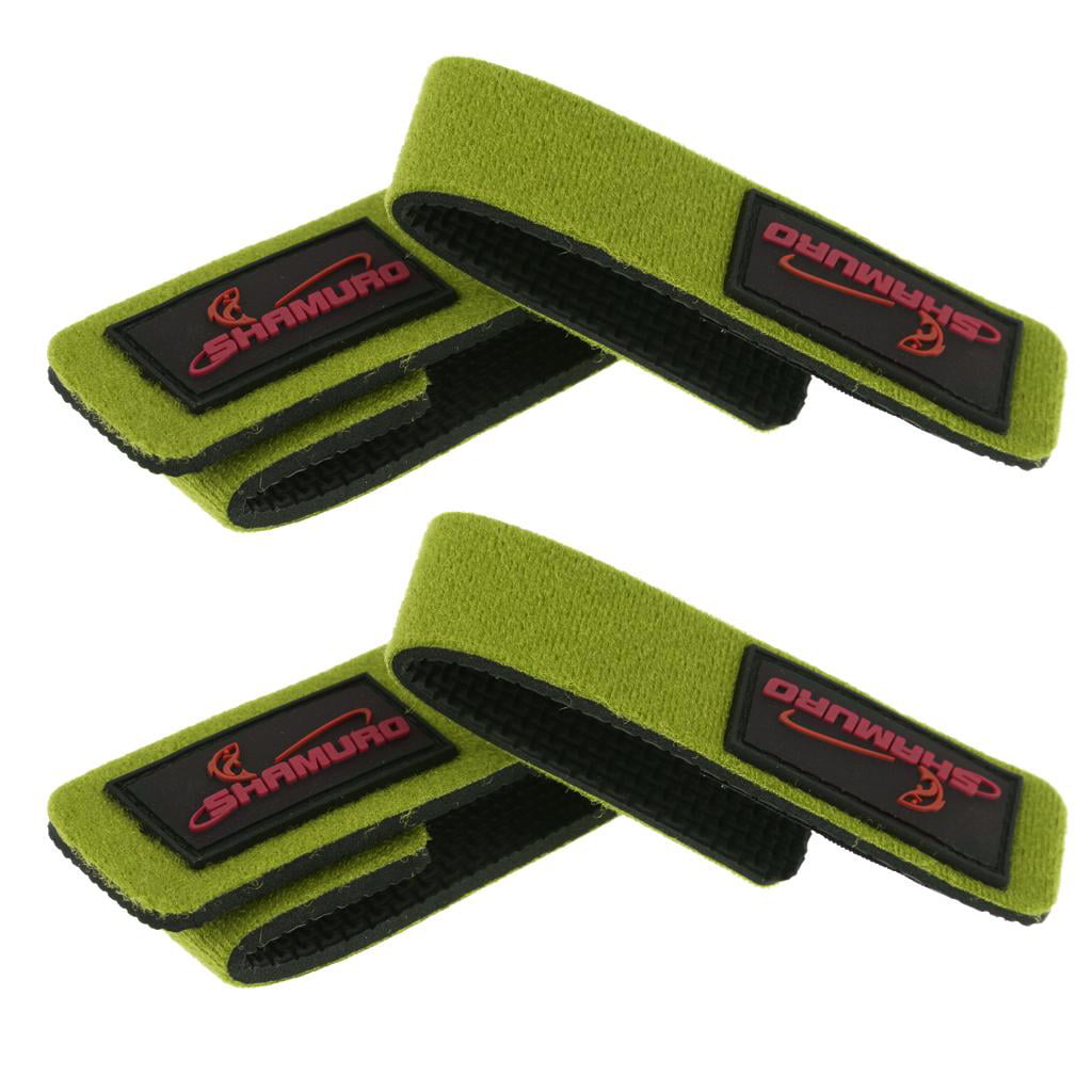 Peak angling products 4 x Carp rod straps ties Lead bands for inline leads GREEN 