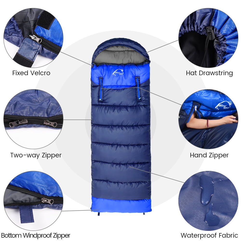 0 Degree Wearable Sleeping Bag for Adults Compact Lightweight Cold
