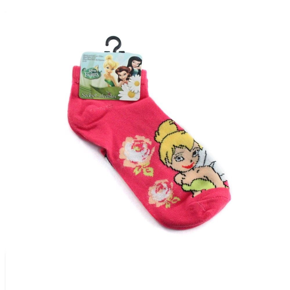 Disney Disney Fairies Tinkerbell Girls Soft Stretch Ankle Socks Size