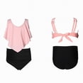 thumbnail image 5 of mgoYE Cute Bathing Suits for Girls 10-12 Girls Ruffle Bikini Swimsuit High Waisted Two Piece Bathing Set Cute Flowy Top Swimwear for Beach Holiday(Pink,5-6 Years), 5 of 8