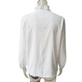 thumbnail image 4 of Qarigey Blusa Estampado Verano Camisa Estampado Verano Manga Larga Cuello V Trabajo Mujer Top Prendas para la parte del cuerpo Blanco S, 4 of 6