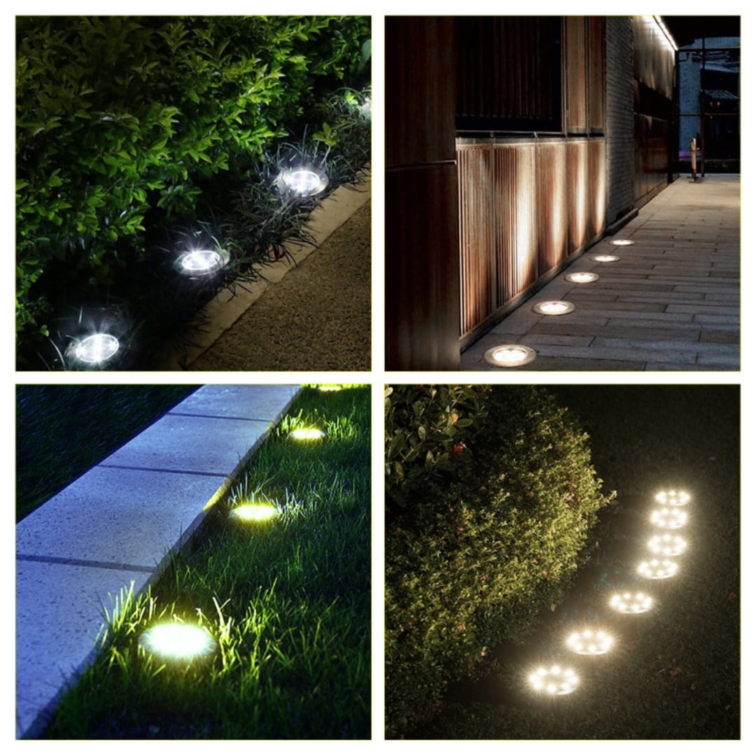 24PCS Solar Ground Lights - Outdoor Waterproof LED Path Lights, White Light for Courtyards & Lawns