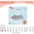 thumbnail image 5 of 12 Pcs Glass Pearl Stitch Markers Alloy Enamel Crochet Charms Locking Stitch Marker for Knitting Weaving Sewing Accessories Quilting Jewelry Making for DIY, 5 of 9