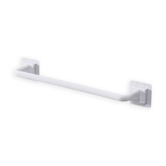 Single Towel Bar Kitchen Bathroom Wall Shelf Organizing Rod Self Adhesive Rack Punch Free Reusable Toilet Holder Hotel White 34cm