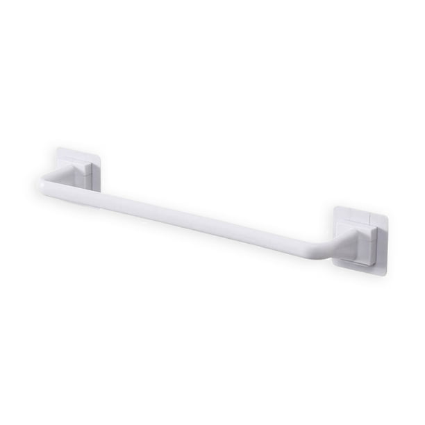 Inteprter Barra de toalla individual, estante de pared para baño y cocina, barra organizadora, estante autoadhesivo, soporte de inodoro reutilizable sin Juegos de accesorios de baño Blanco 34cm Inteprter JJ16712-04