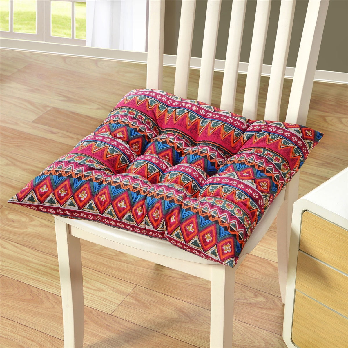 Multi Style Soft Comfort Sit Mat Indoor Outdoor Chair Seat Pads Cushion For Garden Patio Home Kitchen Office Park 20x20x3 Inch With Strap Design