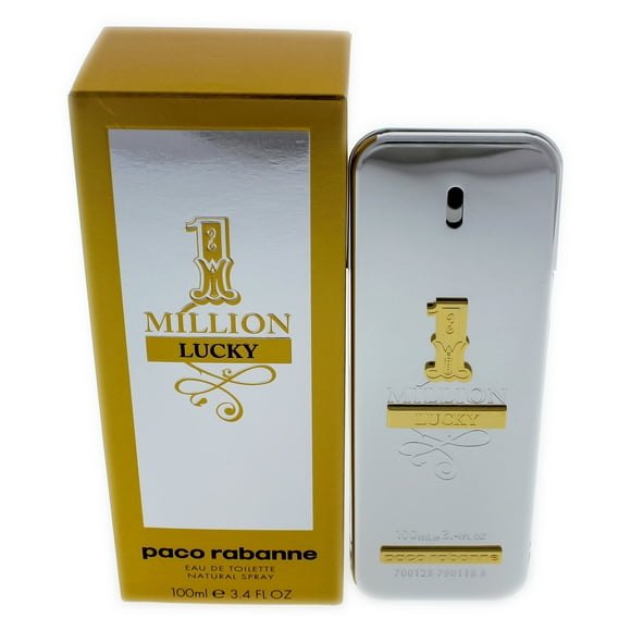 1 Million Lucky by Paco Rabanne for Men - 3.4 oz EDT Spray