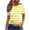 Yellow a1, variant on jobturf Summer Tops for Women Going Out Crew Neck Striped Shirt Casual Loose Fit Short Sleeve Shirts Basic Tees Beach Outfits S-XXL