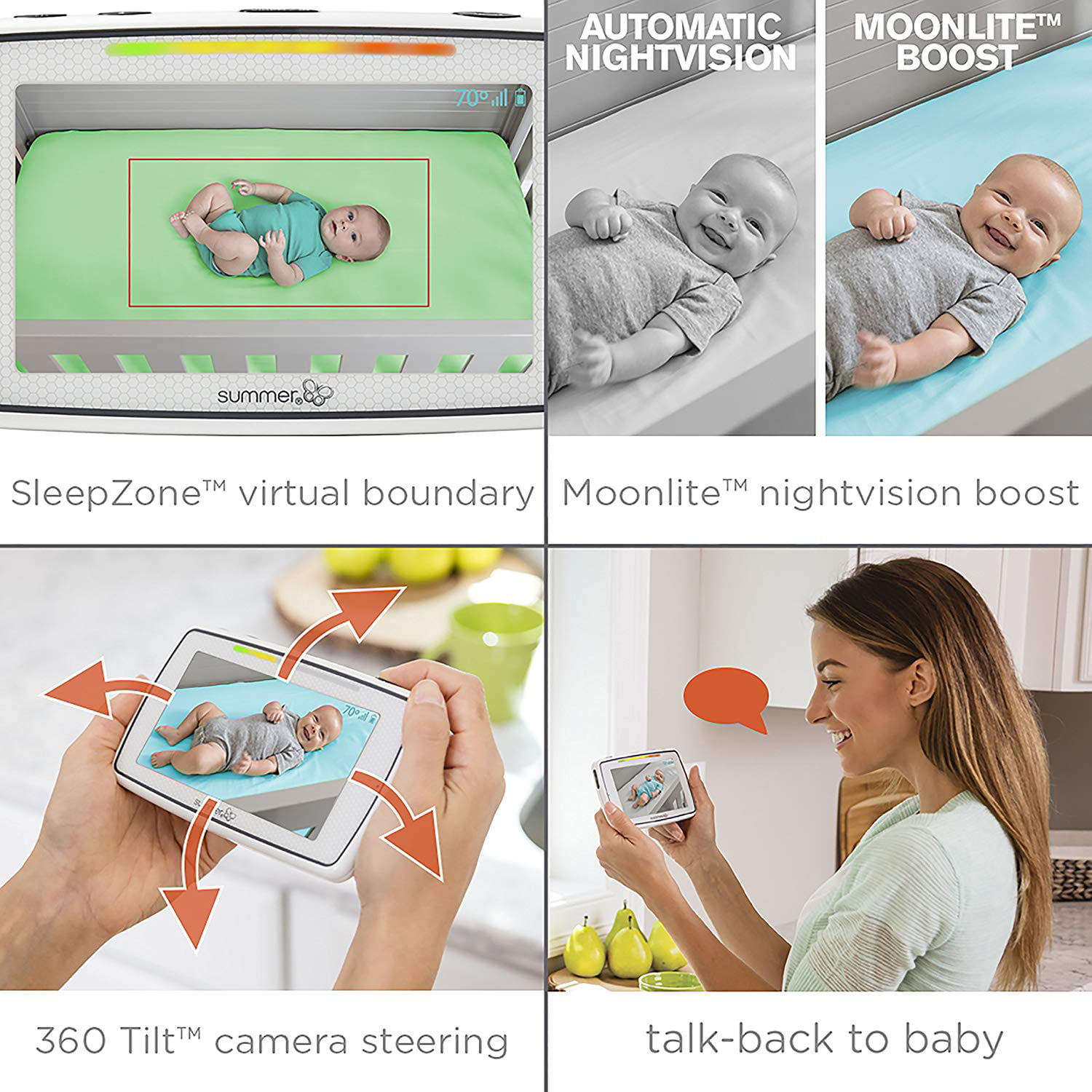 Summer Infant Baby Pixel Video Baby Monitor with 5-inch Touchscreen 