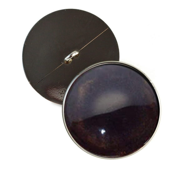 Dark Brown Dog Sew-On Button Glass Eyes